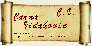 Čarna Vidaković vizit kartica